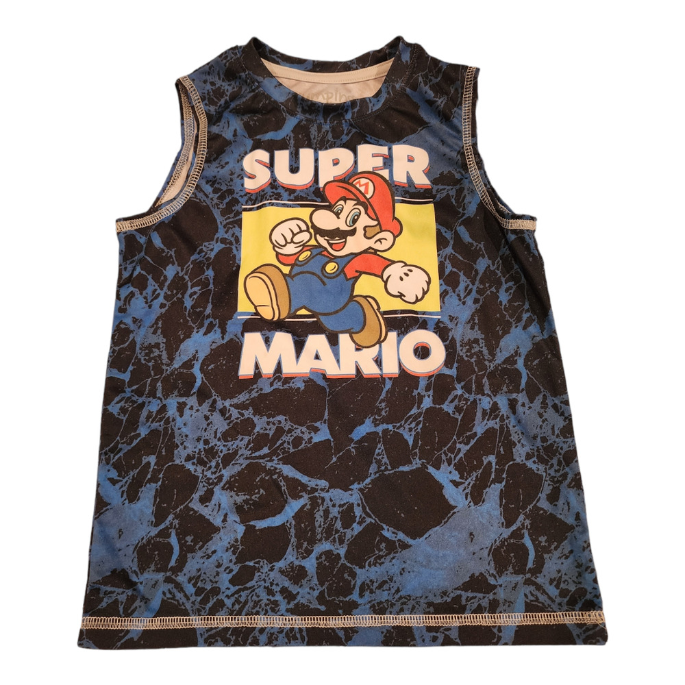 Boy's Super Mario Bros Mario Sleeveless Shirt 6